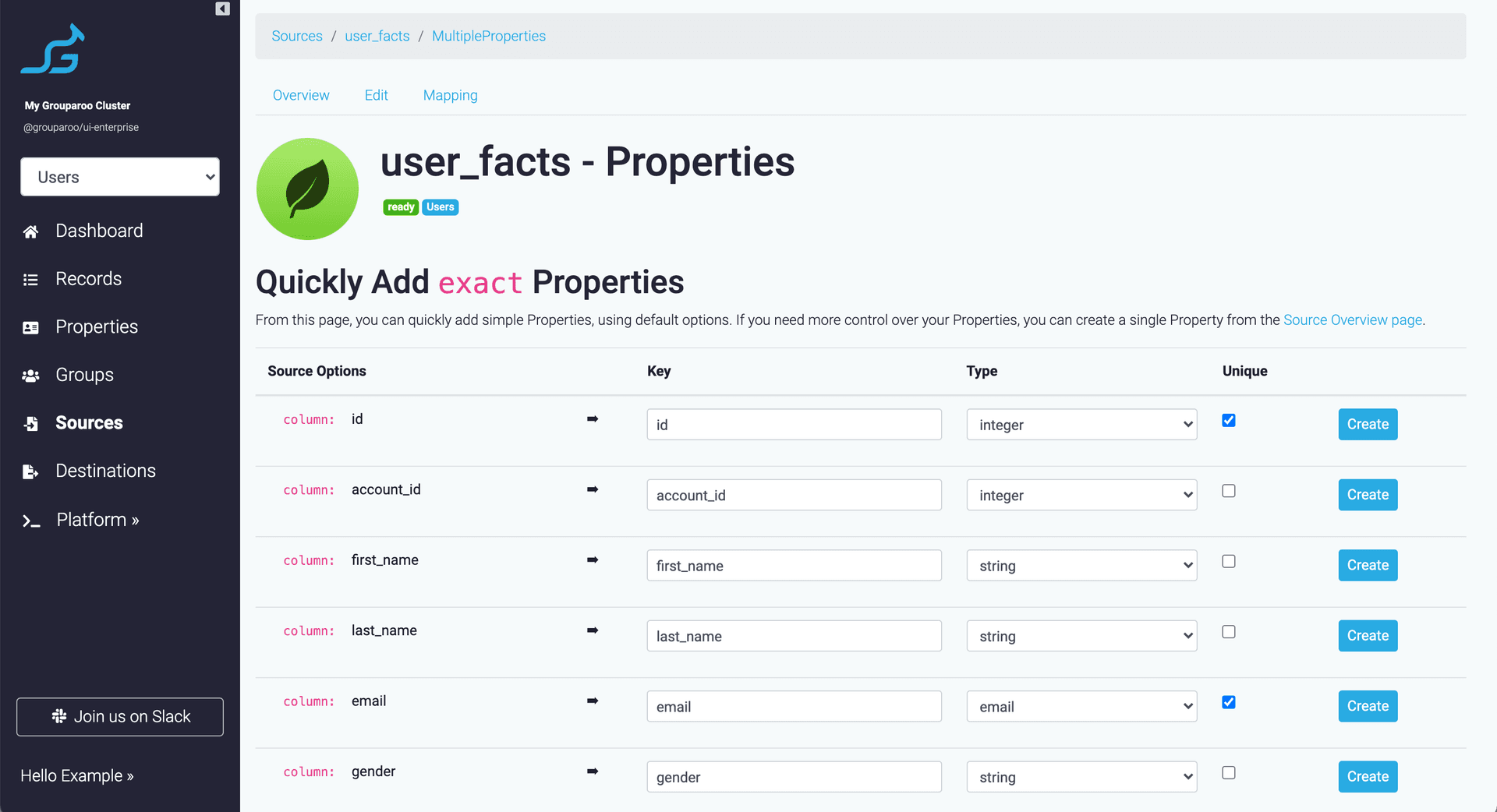 MongoDB Table Source